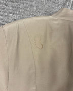 9 - Alice + Olivia Beige Silk Blazer Size M — photo 6: detail view