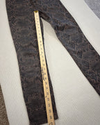 73 - J Brand Lillie Coated Snake-Print High-Rise Crop Skinny Jeans — photo 6: detail view
