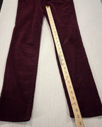 82 - AG Adriano Goldschmied The Prima Burgundy Mid-Rise Cigarette Pants Size 27R — photo 6: detail view