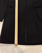 Max Mara Black Structured Single-Button Coat — measurement length