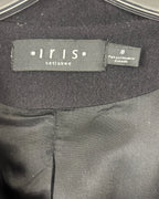 Iris Setlakwe Black Ruffled-Collar Three-Button Peplum Blazer Size 8 — tag brand size country