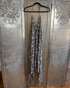 Black White Halter Printed Jumpsuit photo 1
