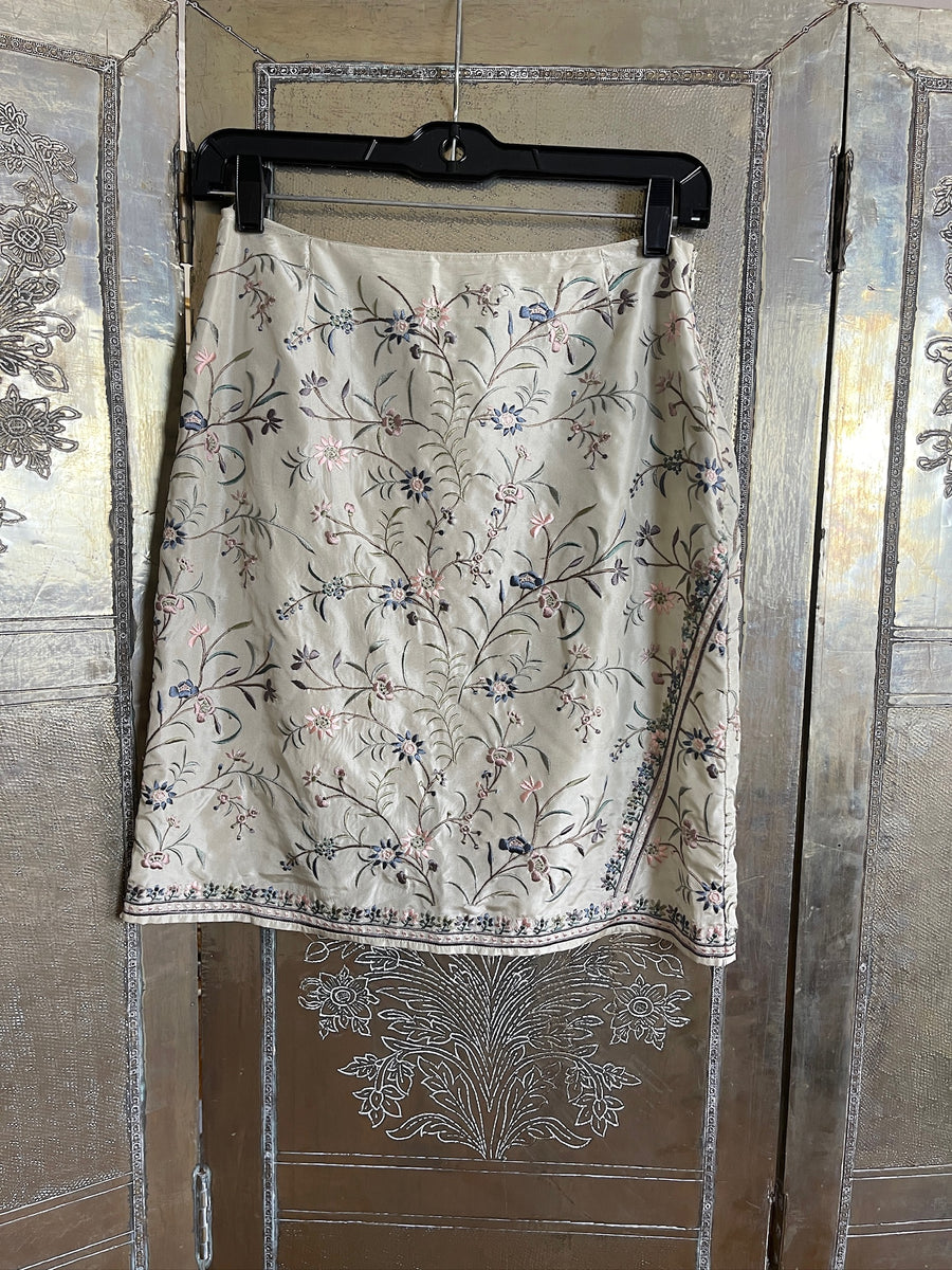 Embroidered A Line Floral Skirt photo 1