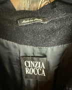 Cinzia Rocca Black Wool Angora Coat