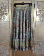 Current Air Paisley Border Print Maxi Skirt Size S photo 1