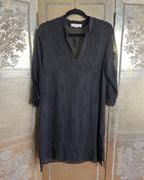 Gretchen Scott Designs Black Lace Embroidered Tunic Top photo 2