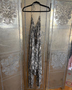 Black White Halter Printed Jumpsuit photo 2