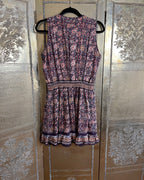 Bebe Navy Paisley Sleeveless Tie Dress Size M photo 2