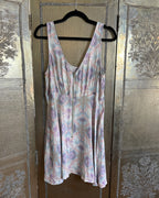 Free People Daydream Lilac Floral Sleeveless Mini Dress Size S photo 2