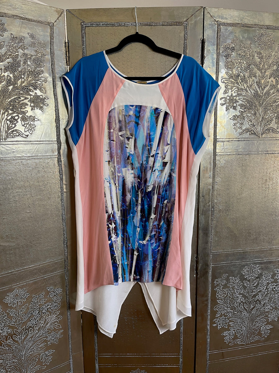 Colorblock Abstract Printed Tunic Dress photo 1