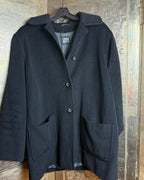 Cinzia Rocca Black Wool Angora Coat