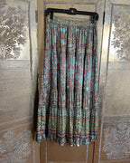 Current Air Paisley Border Print Maxi Skirt Size S photo 2