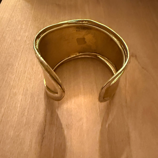 Silver and gold cuff. Vintage. Mixed metal.