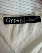 Gypsy 05 Teal White Tie Dye Poncho Kaftan photo 3