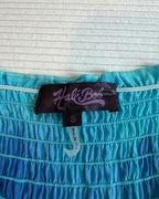Hale Bob Blue Tie Dye Beaded Neckline Dress Size S photo 3