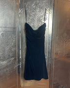 Theory Velvet Strapless Midi Dress, Size 8
