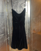 Theory Velvet Strapless Midi Dress, Size 8