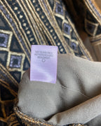 Calypso St Barth Embroidered Tunic Dress Size Small; Gold Geometric Pattern