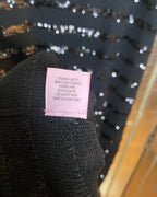 Calypso St Barth Black Sequined Sleeveless Knit Dress Art Deco Pattern Size Small