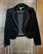 Tibi Black Velvet Blazer Size XS
