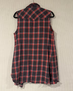 All Saints Spitalfields Flannel Sleeveless Button Down Size 10 European