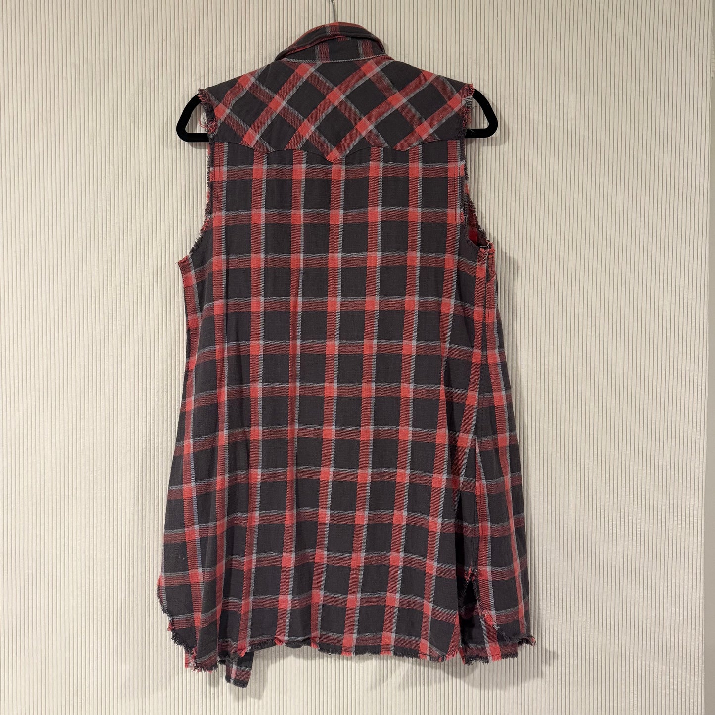 All Saints Spitalfields Flannel Sleeveless Button Down Size 10 European