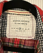 River island Cotton Red Flannel Shirt Size 12 (eur size 38)