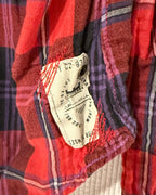 River island Cotton Red Flannel Shirt Size 12 (eur size 38)