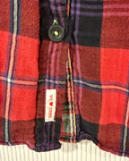 River island Cotton Red Flannel Shirt Size 12 (eur size 38)