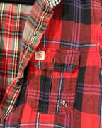 River island Cotton Red Flannel Shirt Size 12 (eur size 38)