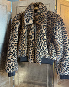 Urban Outfitters Leopard Print Faux Fur Jacket Size Medium