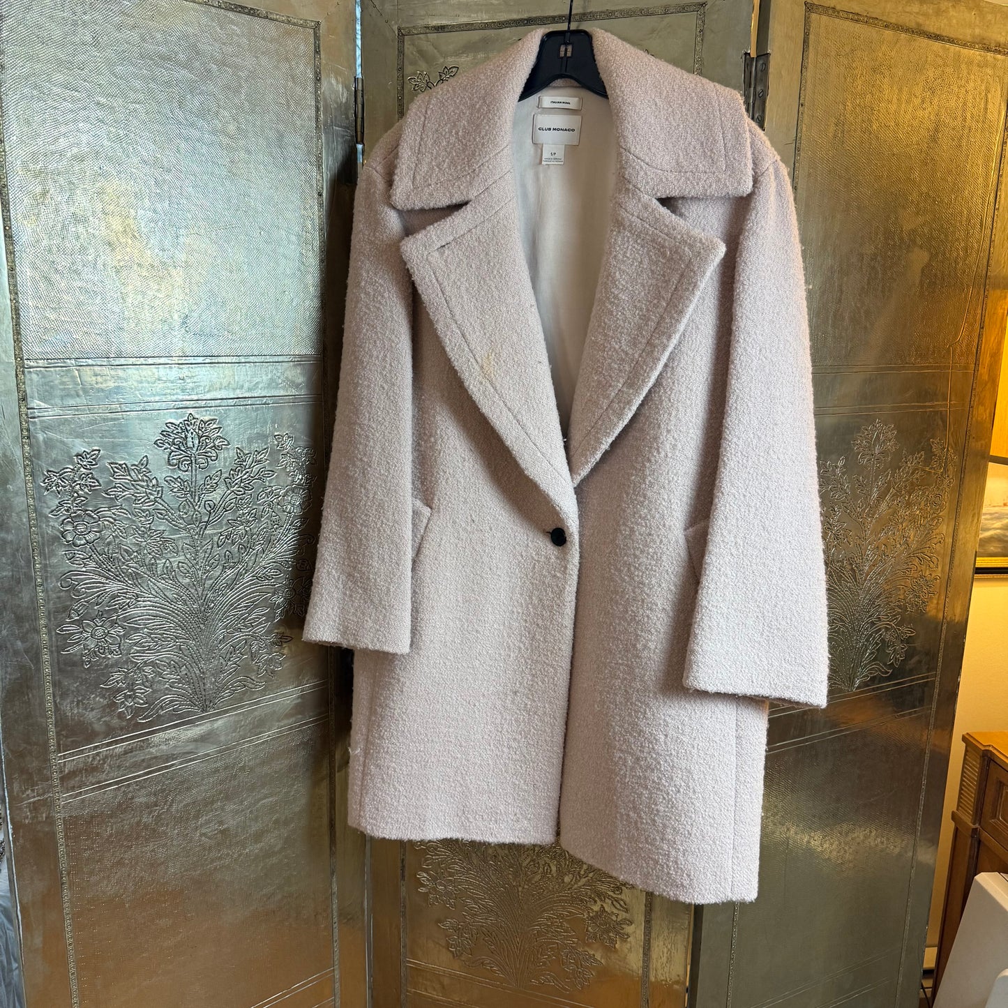 Club Monaco Italian Wool Coat Size Small