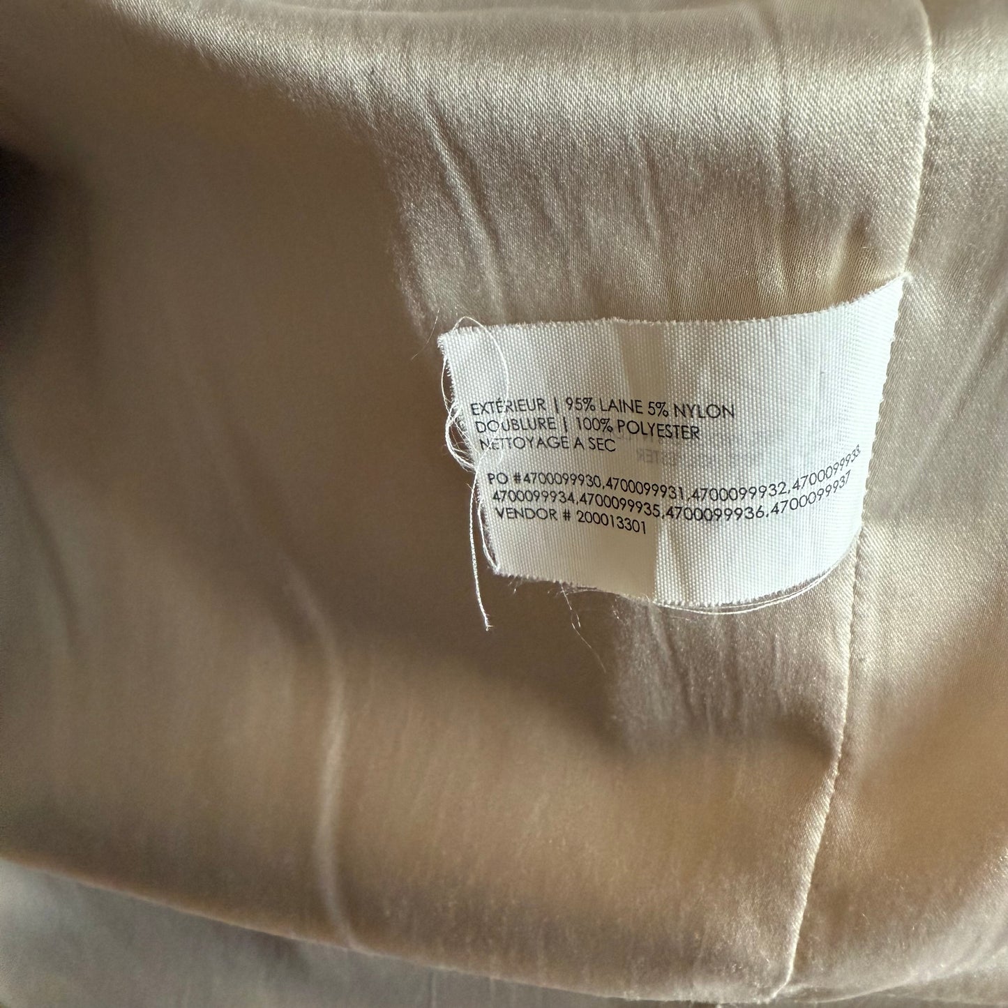 Club Monaco Italian Wool Coat Size Small