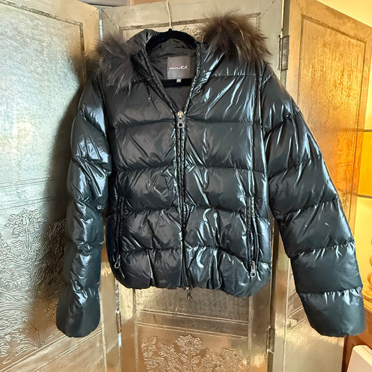 Duvetica Women's Down Puffer Jacket with Fur Trim Size 42
