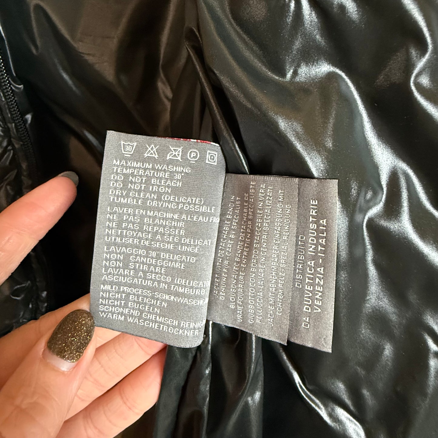 Duvetica Women's Down Puffer Jacket with Fur Trim Size 42