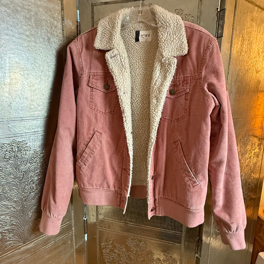 Roxy Corduroy Sherpa Lined Jacket Size XS