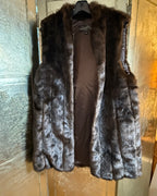 Donna Salyers' Faux fur vest,
Fabulous Furs, Chocolate brown Size Large
