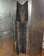 INC International Concepts Leopard-Print Faux-Wrap Maxi Dress - back view