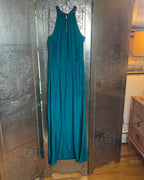 Alice & Trixie Teal Halter Maxi Dress Size S - clothing tag photo
