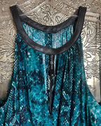 Alice & Trixie Blue Snake Print Halter Maxi Dress Size M - back view