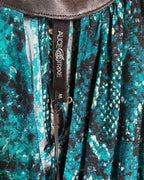 Alice & Trixie Blue Snake Print Halter Maxi Dress Size M - side view