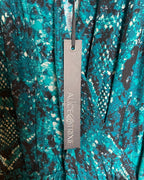 Alice & Trixie Blue Snake Print Halter Maxi Dress Size M - clothing tag photo