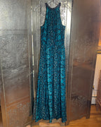 Alice & Trixie Blue Snake Print Halter Maxi Dress Size M - detail view 5