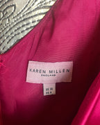 Karen Millen Satin Pencil Dress Size UK 10 (US 6) - back view