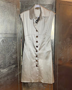 Anya Piotrowskaya Sleeveless Button-Front Dress Size 6 - front view