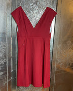 Anya Ponorovskaya Red sleeveless cocktail dress