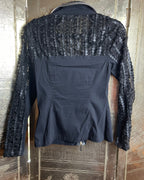 NOR Denmark Sequin Sleeve Lace Back Zip Jacket Size 1 - detail view 5