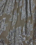 IRO Lazana Metallic Floral Chiffon Ruffle Neck Blouse Size 38 - clothing tag photo