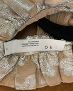 IRO Lazana Metallic Floral Chiffon Ruffle Neck Blouse Size 38 - detail view 6