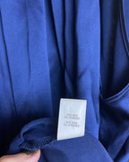 Ramy Brook Blue Silk Satin Halter Top Size M - side view